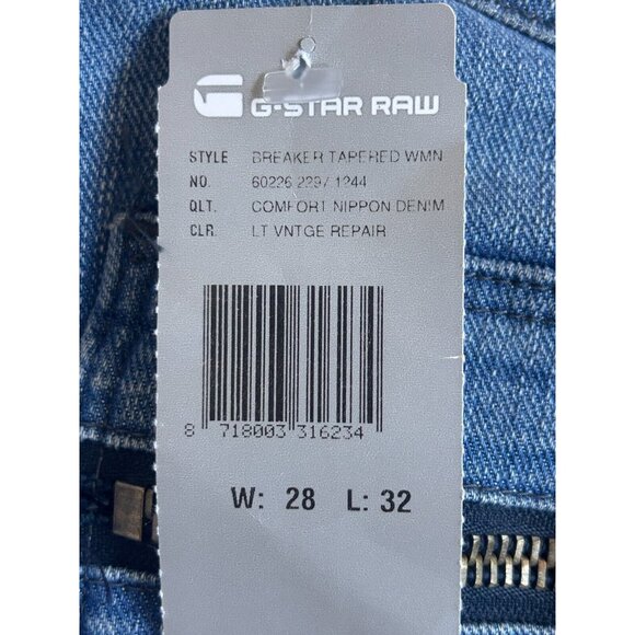 G-STAR Originals Raw 3301 Jeans Breaker Tapered Low Rise Twisted Seams 28 x 32 - Picture 11 of 14